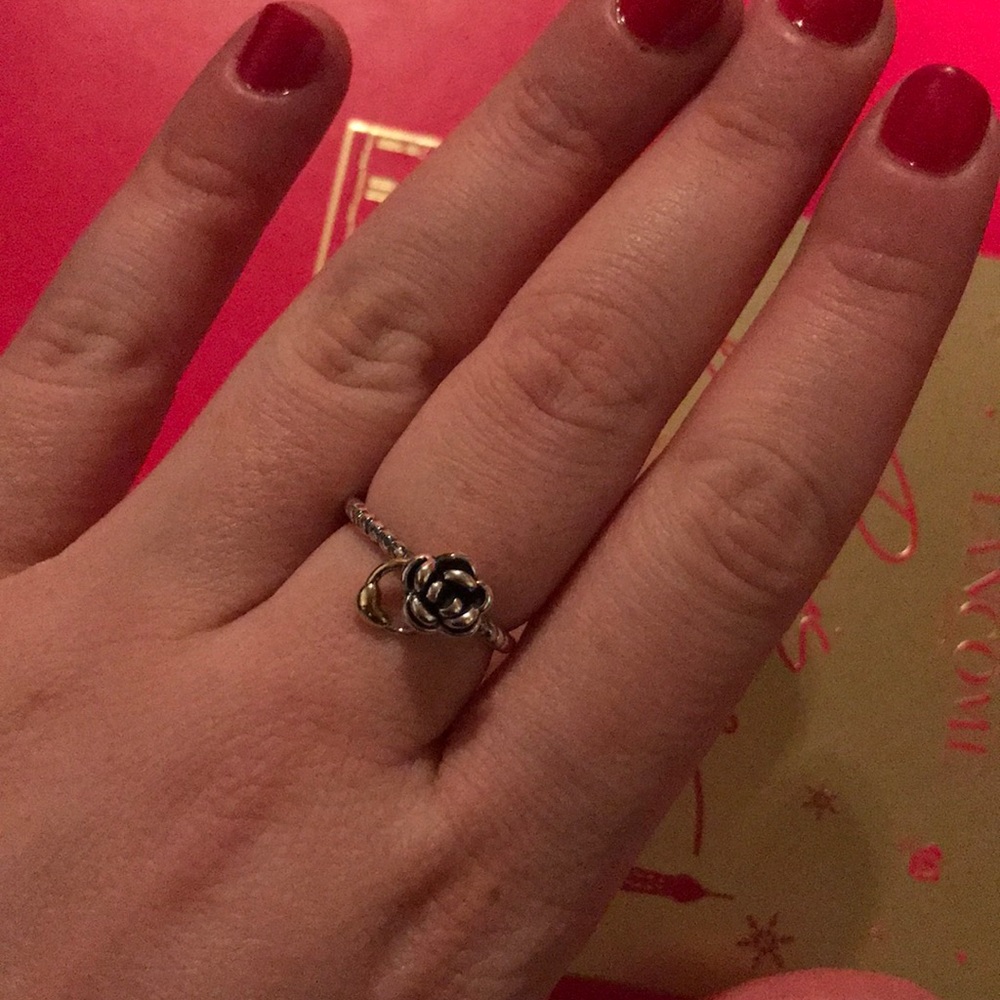 Beautiful ring with rose